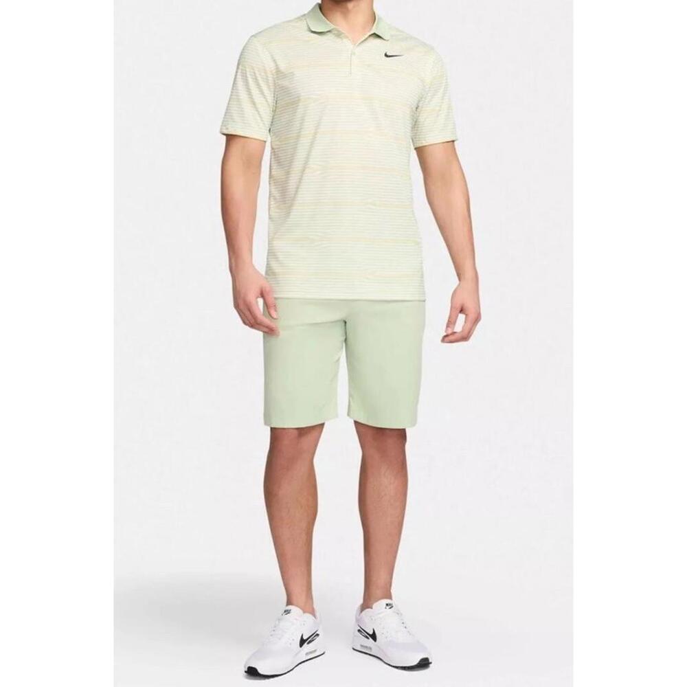 $68 New Nike Dri-FIT Striped Golf Polo Green Shirt FD5829 343 Size S - Picture 3 of 4